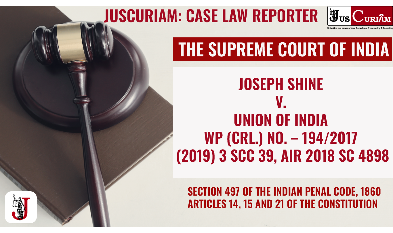 Joseph Shine V. Union of India